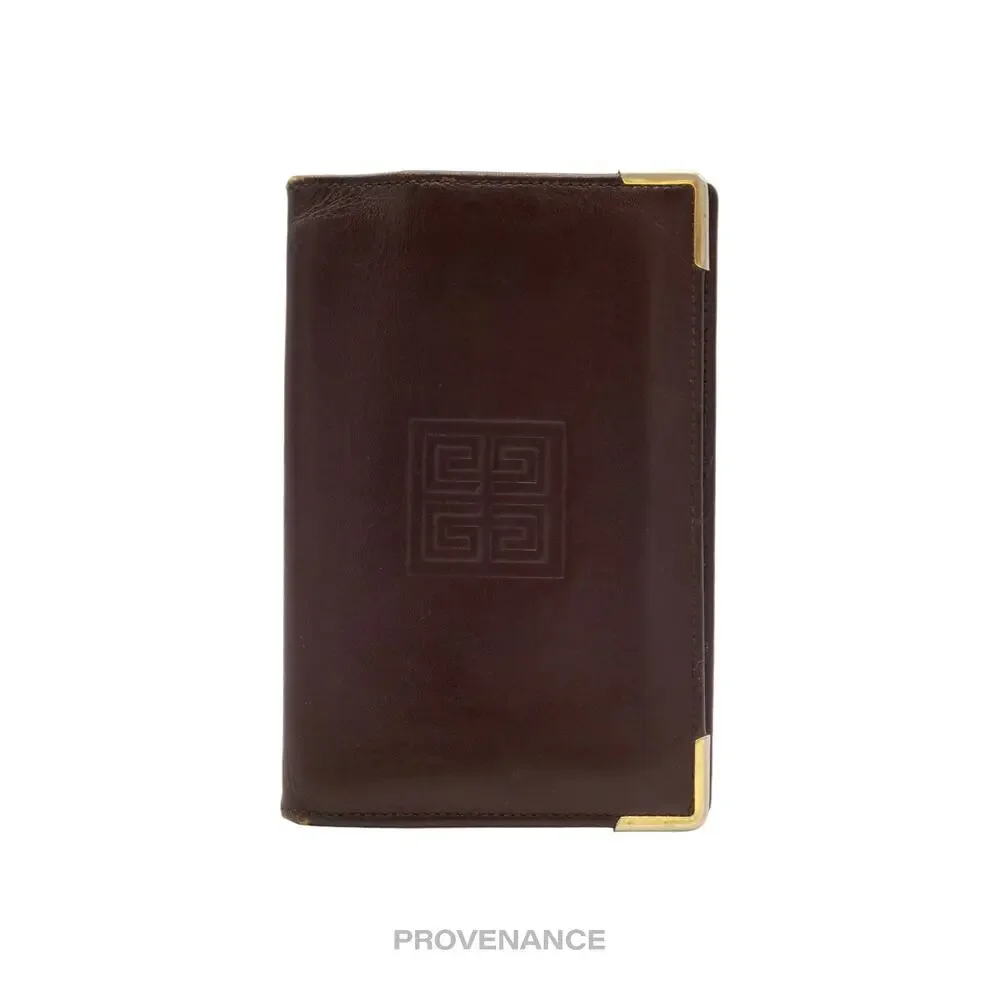 🔴 Givenchy Pocket Organizer Wallet - Burgundy Leather